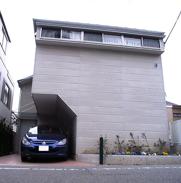 二世帯住宅設計　家デザイン　建築外観写真　木造戸建て　東京