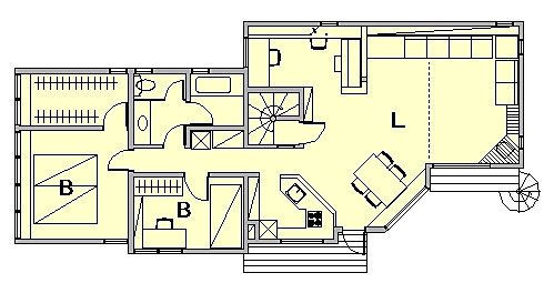 二世帯住宅設計　間取り図　（平面プラン）　02−2　東京