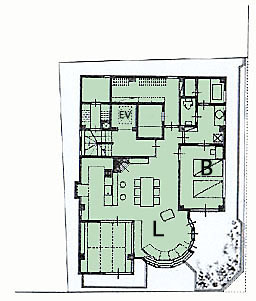 二世帯住宅設計　間取り図　（平面プラン）　06−2　東京