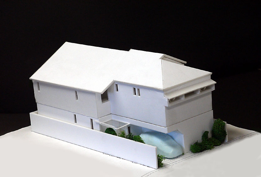 住宅設計事例　08．　２世帯住宅設計　模型2