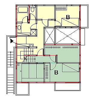 二世帯住宅設計　間取り図　（平面プラン）　04−2　東京