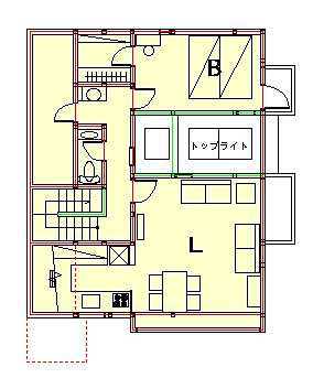 二世帯住宅設計　間取り図　（平面プラン）　04−3　東京