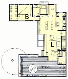 二世帯住宅設計　間取り図　（平面プラン）　07−2　千葉